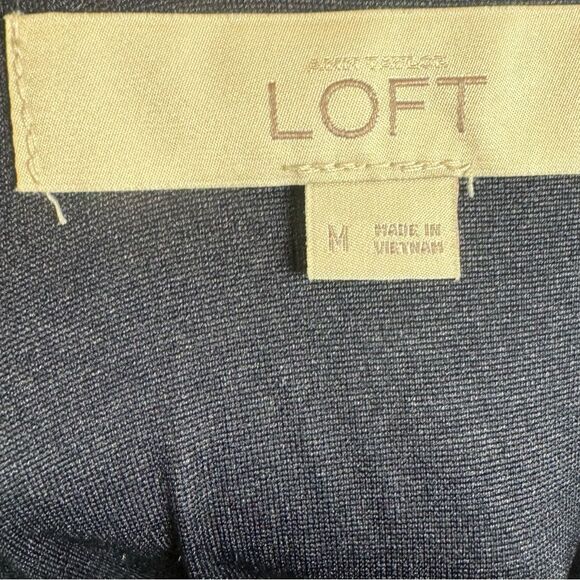 Ann Taylor Loft navy blue and white tie strap dress size medium NWOT - Picture 4 of 5